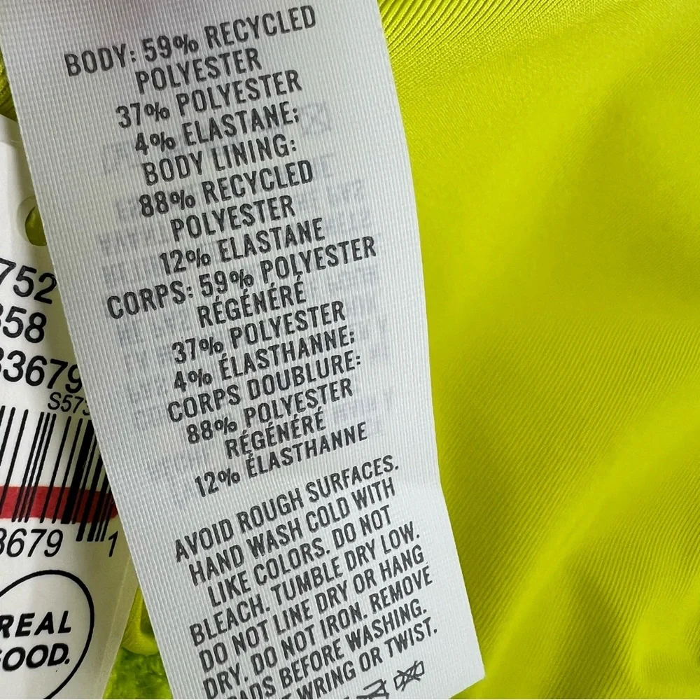 Aerie NWT Terry Triangle Bikini Top in Lime Slush